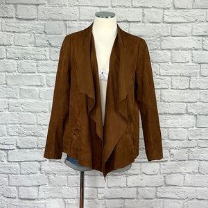 Zara faux suede open jacket size L